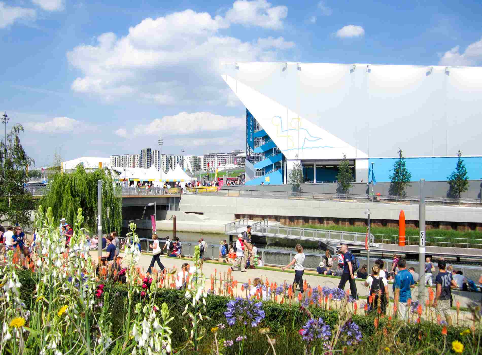 Photo taken in the Queen Elizabeth Olympic Park on a bright Summer day.